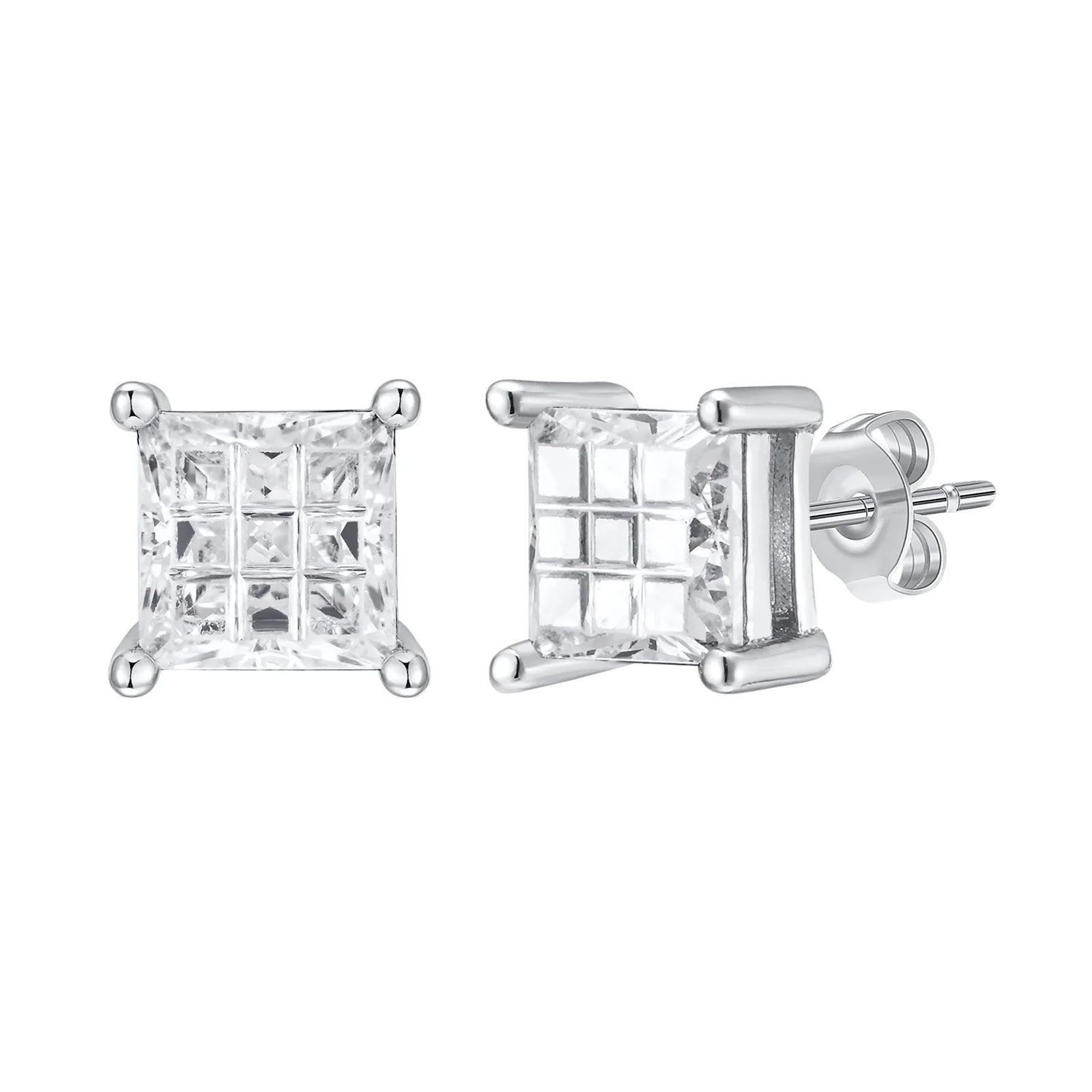 Men's Luxury CZ Stone Stud Earrings,Gold Color Metal Valentine's Father's Day Birthday Party Gift,bbrincos masculinos Jewelry