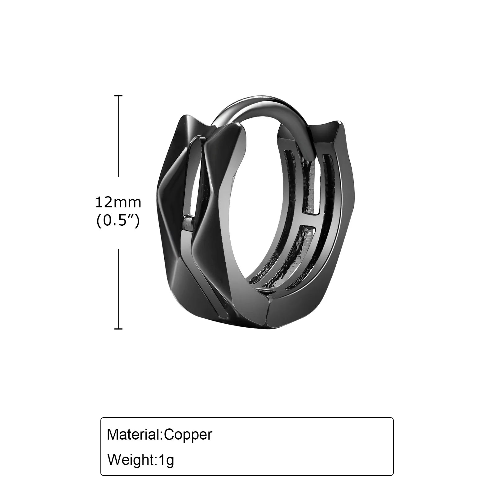 Metal Geometric Hoop Earrings for Men Boys,Irregular Surface Circular Earrings Round Huggies,Casual Jewelry Gifts