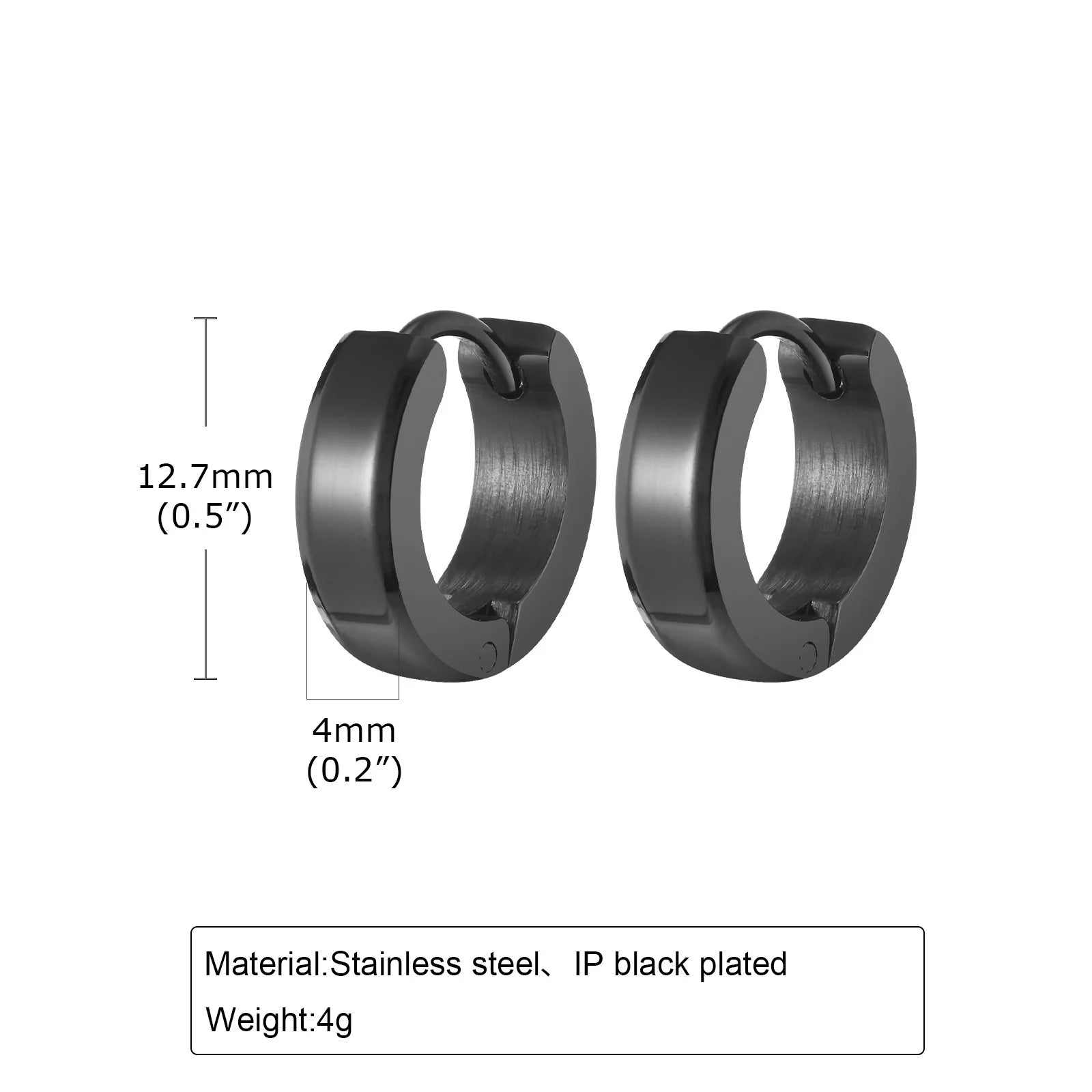 Men Hoop Earrings,Stainless Steel Small Huggies Earrings,Classic Jewelry Gifts