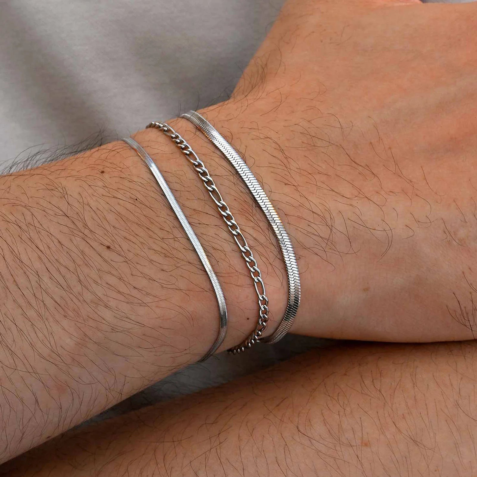 Set of 3 minimalist bracelets