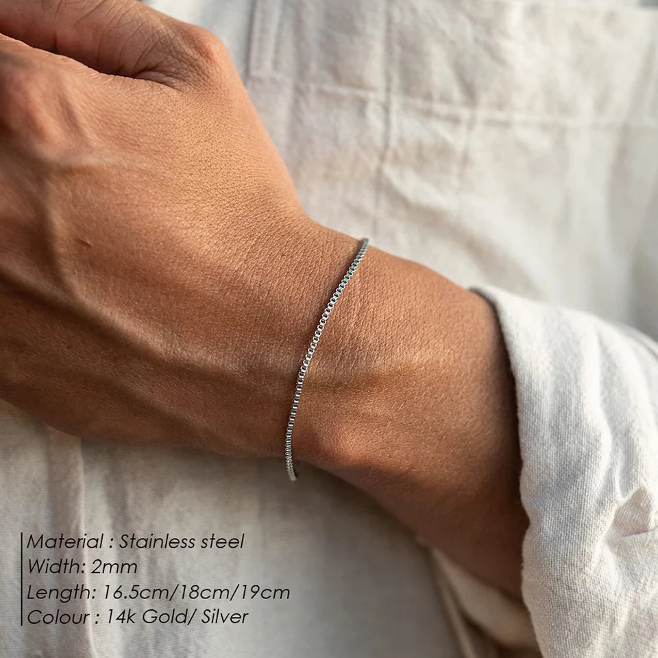 Box chain bracelet