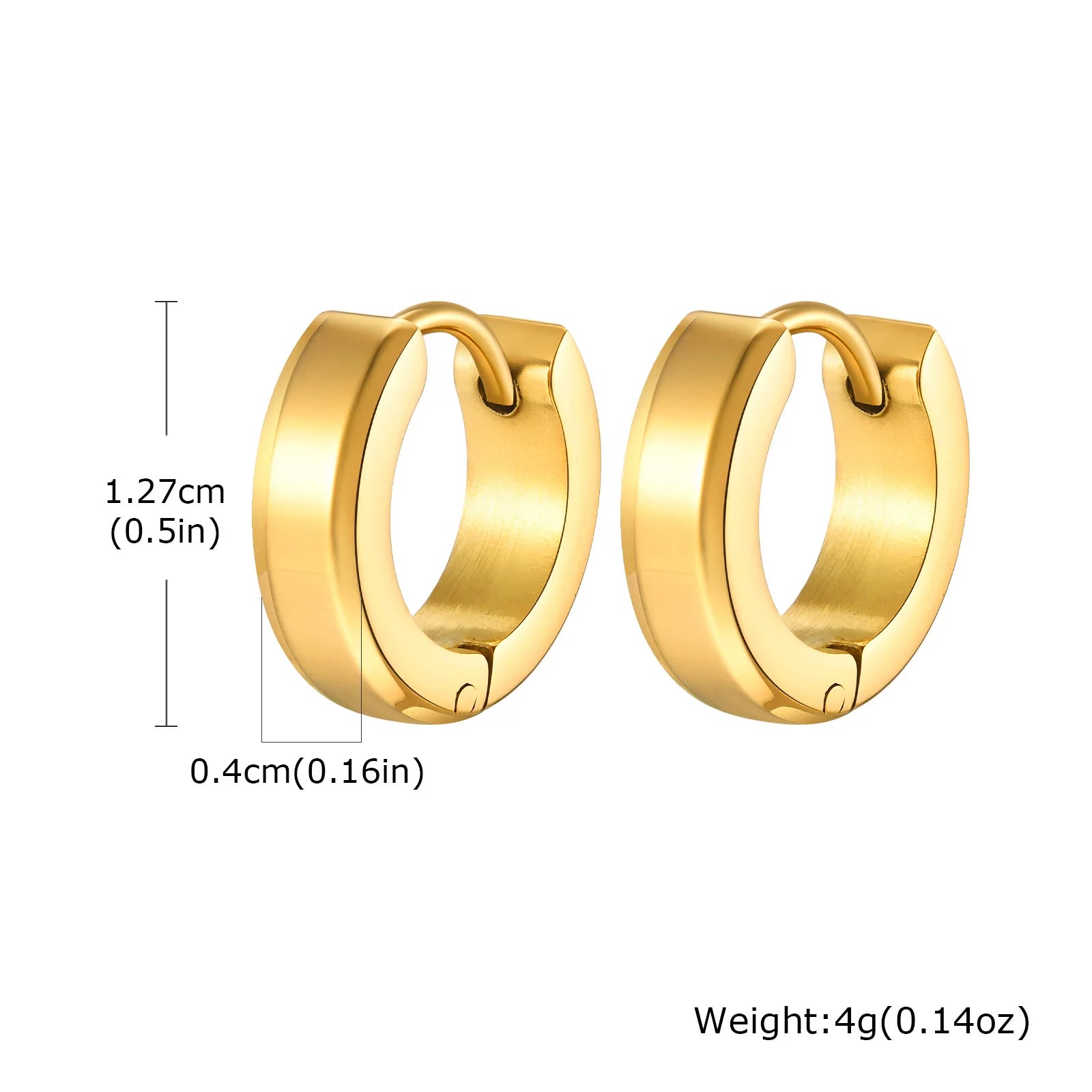 Men Hoop Earrings,Stainless Steel Small Huggies Earrings,Classic Jewelry Gifts